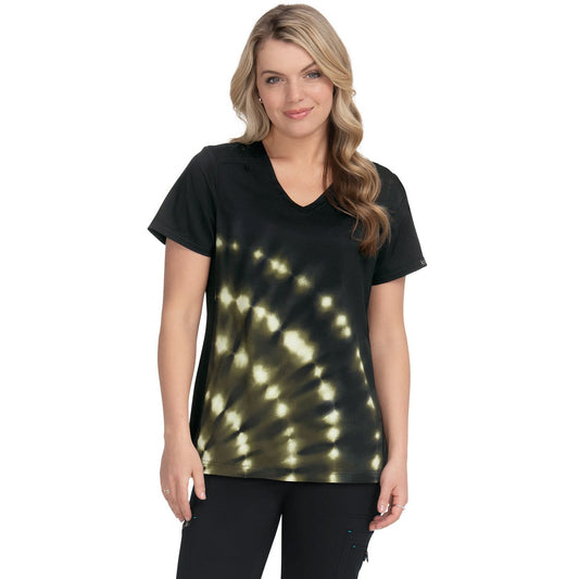 KOI TIE DYE CALI BURST OLIVE TOP