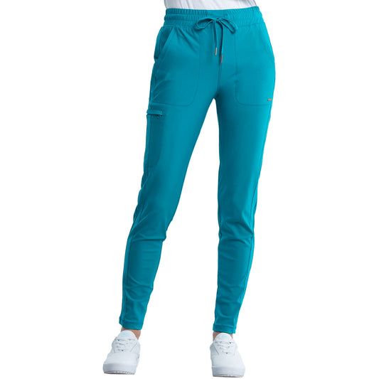 TEAL BLUE FORM TAPERED LEG PANT