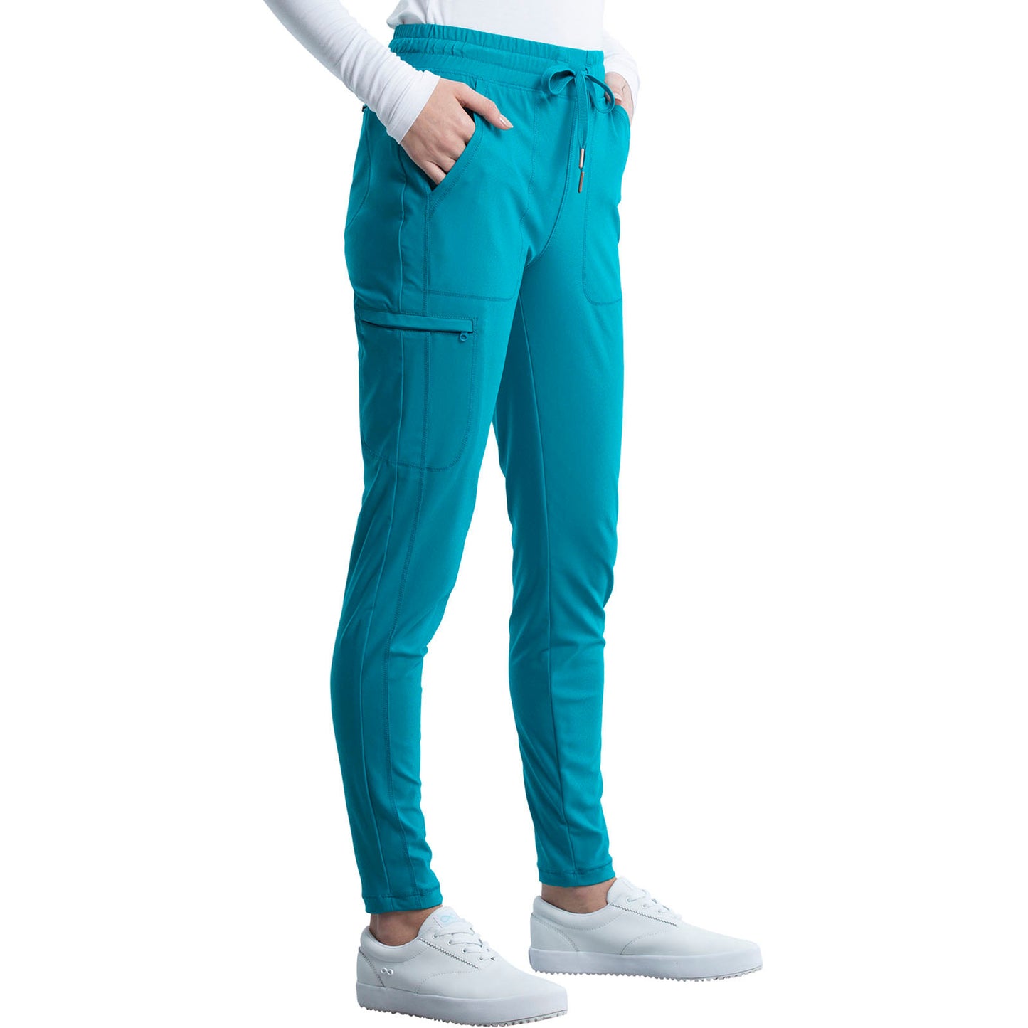 TEAL BLUE FORM TAPERED LEG PANT