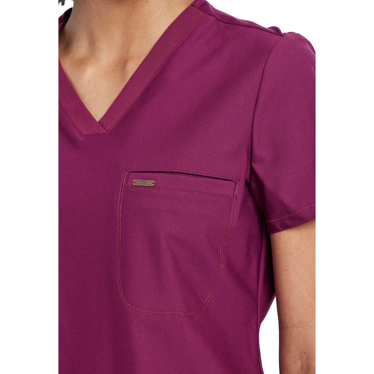 WINE FORM TUCKABLE V-NECK TOP