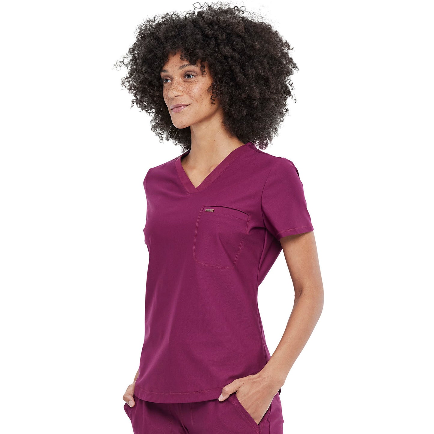 WINE FORM TUCKABLE V-NECK TOP