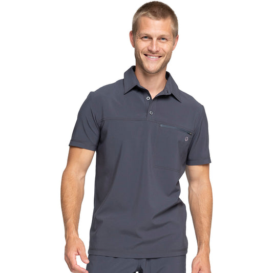 MENS PEWTER INFINITY POLO TOP