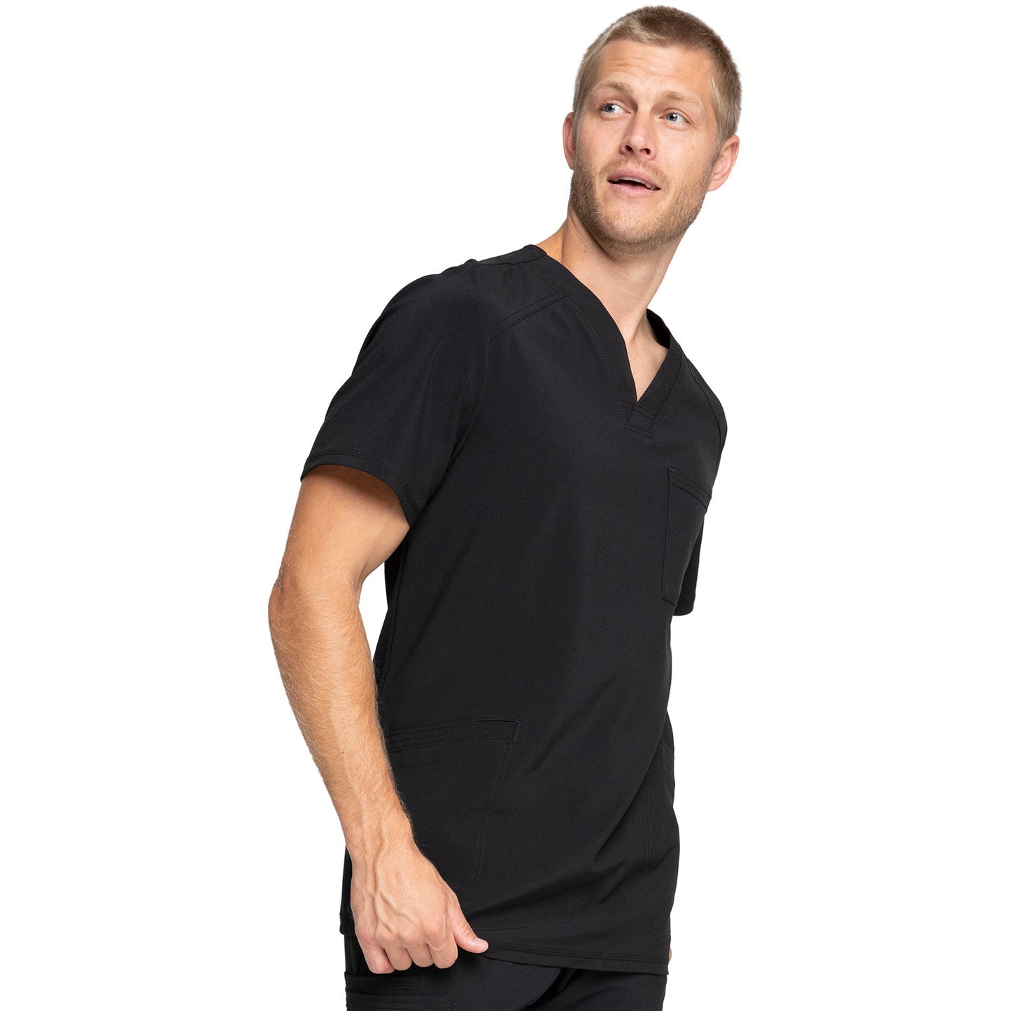 MENS INFINITY BLACK V-NECK TOP